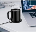 Smart Mug Warmer with Wireless Charger - Black - Image 6
