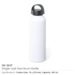 White Sublimation Bottles, Twist to Open, 800ml - Image 2