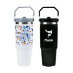 Tumbler with Handle & Straw SS Double Wall 900ml - Image 2