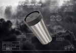 Circular Cup - Recycled Stainless Steel Cup 12oz - Image 2