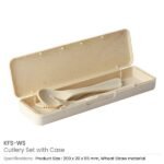 3Pcs Cutlery Set with Case Including a Fork, Knife, & Spoon - Image 4
