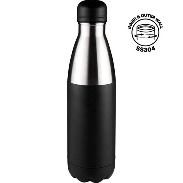 HOPA - Hans Larsen Double Wall Stainless Steel Water Bottle - Blac