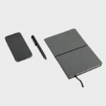 KOTEL - eco-neutral A5 Recycled Leather Soft Cover Notebook - Black - Image 5