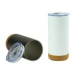 Travel Tumbler with Cork Base 450ml Stainless Steel - Image 3